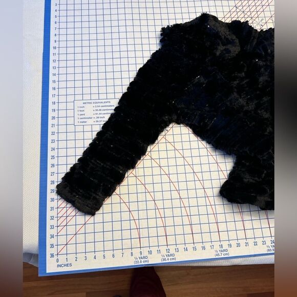 Vintage Widgeon Faux Fur Coat - Black Size Small / medium Lux Winter Outerwear - Picture 5 of 7